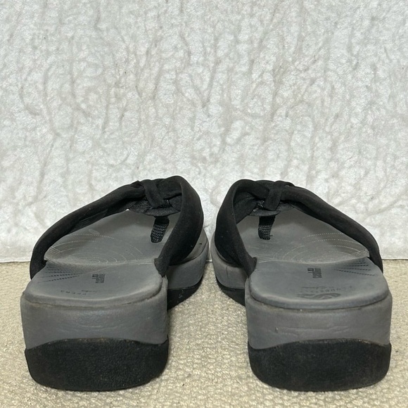 Clarks Cloudsteppers Womens Black Arla Glison SlipOn Thong Platform Sandals SZ 7 - Picture 4 of 11
